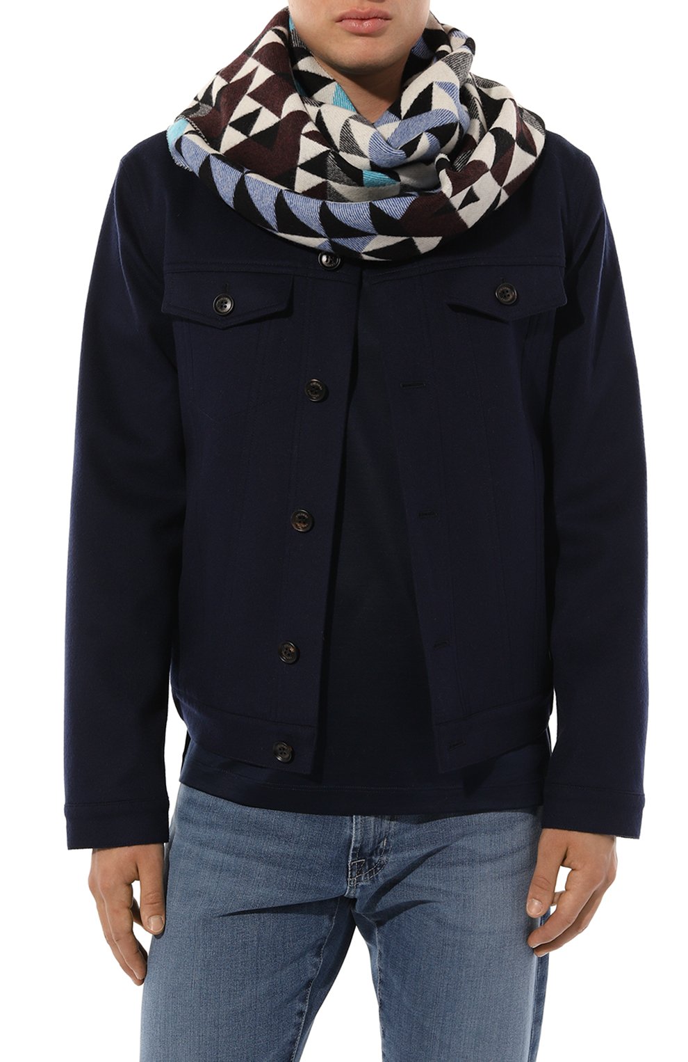 Шарф из шерсти и кашемира PIACENZA CASHMERE 1733, арт. 0PTICAL/84142, фото 3