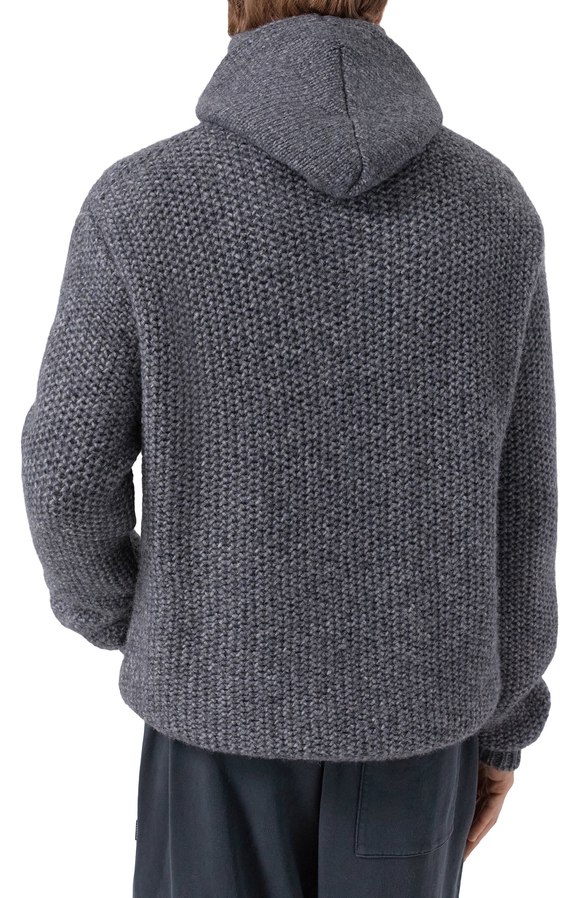 Свитер из хлопка и шерсти NEVER ENOUGH темно-серого цвета по цене 52100 руб., арт. MKN054, фото 4 Свитер из хлопка и шерсти NEVER ENOUGH, арт. MKN054, фото 4