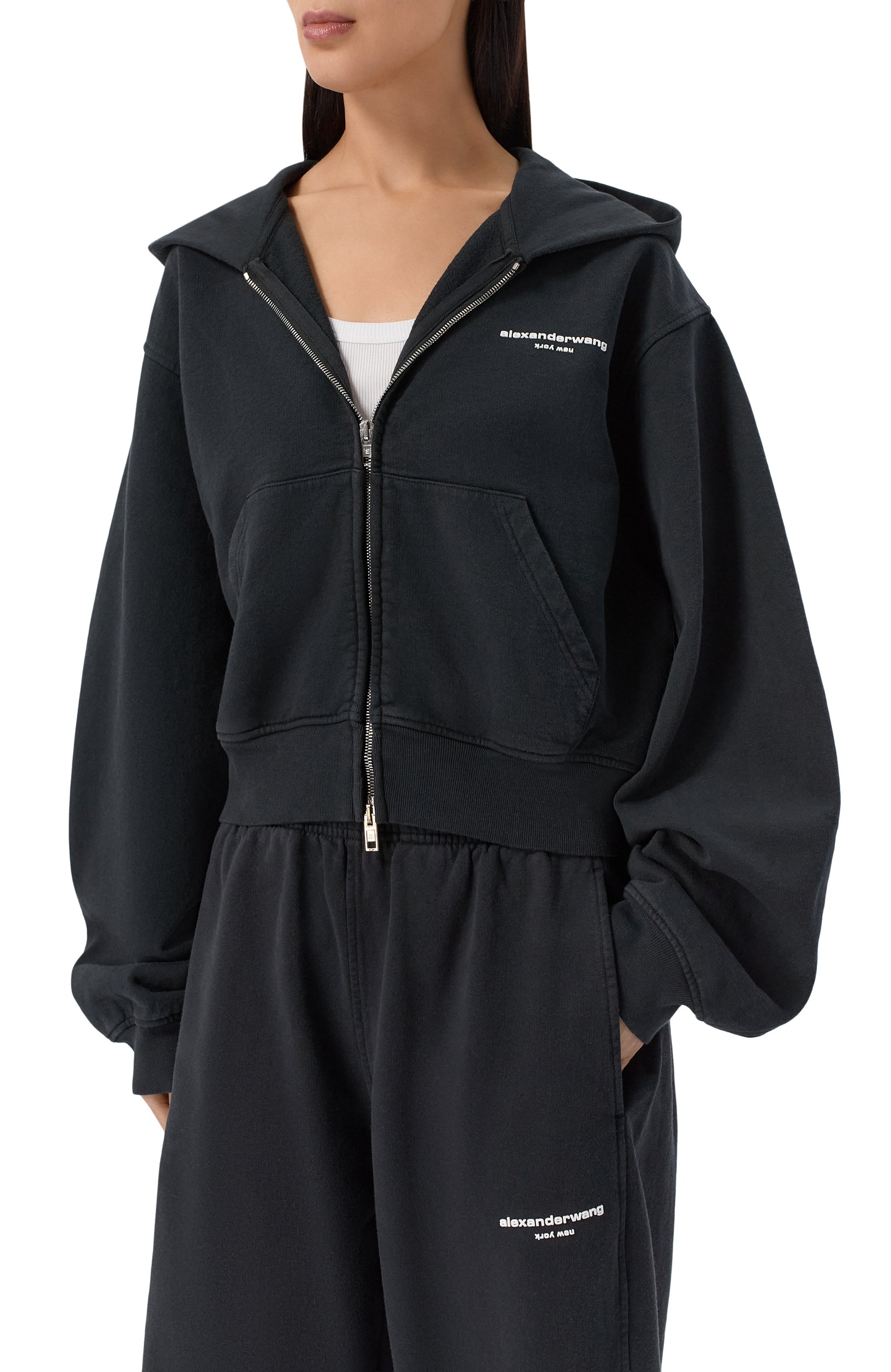 Хлопковая толстовка ALEXANDER WANG, арт. 1CC4262799, фото 3