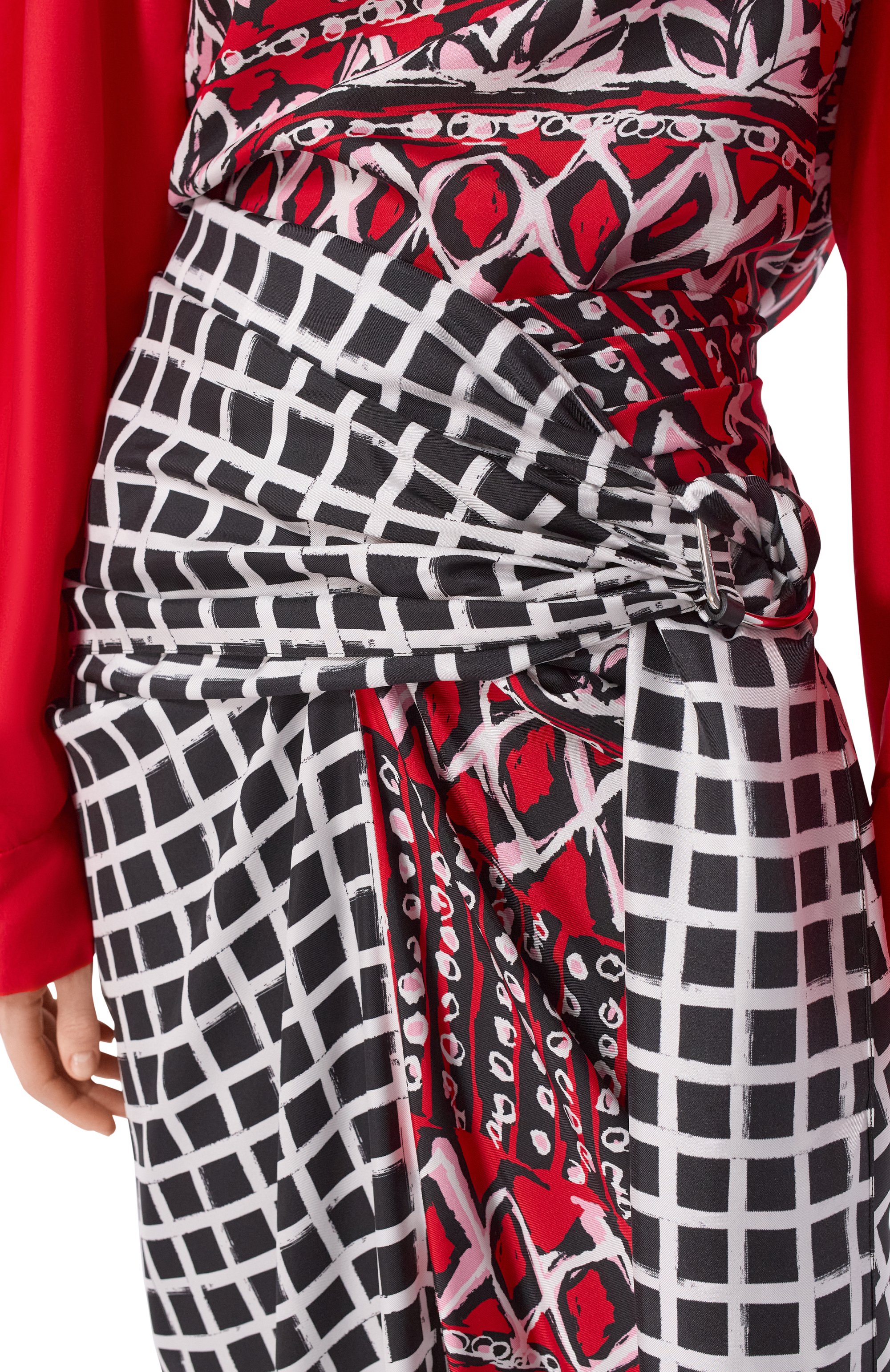 Шелковая юбка LANVIN красного цвета по цене 225000 руб., арт. RW-ST0204-6349-E26, фото 5 Шелковая юбка LANVIN, арт. RW-ST0204-6349-E26, фото 5