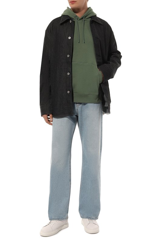 Хлопковое худи BOSS Orange Зелёный, фото 2