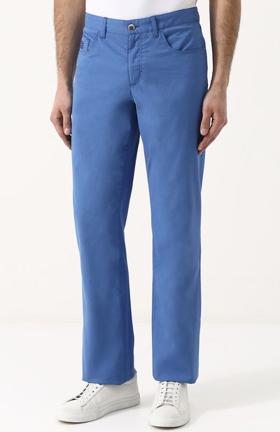 Брюки прямого кроя из смеси хлопка и кашемира ZILLI, арт. M0P-00084-C0CA1/R001, фото 3