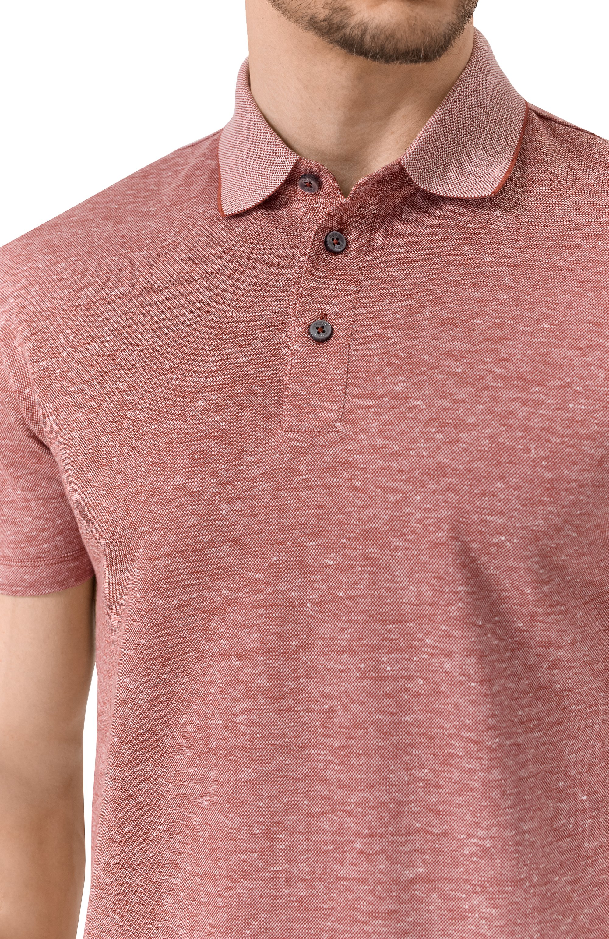 Поло из хлопка и льна BOSS, арт. 50537501, фото 5