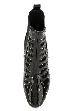 Женские кожаные ботильоны rockstud spike VALENTINO черного цвета, арт. SW2S0Q13/HNQ | Фото 5 (Подошва: Плоская; Статус проверки: Проверено, Проверена категория; Каблук высота: Низкий; Каблук тип: Устойчивый; Материал внутренний: Натуральная кожа; Материал утеплителя: Без утеплителя; Материал сплава: Проставлено, Проверено; Драгоценные камни: Проставлено; Материа�л внешний: Натуральная кожа; Длина стельки: 23,3, 23,6, 24,0, 24,3, 24,6, 25,0, 25,3, 25,6, 26,0, 26,3)