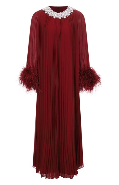 Женское платье с отделкой перьями SELF-PORTRAIT, арт. SC25-032M-BU