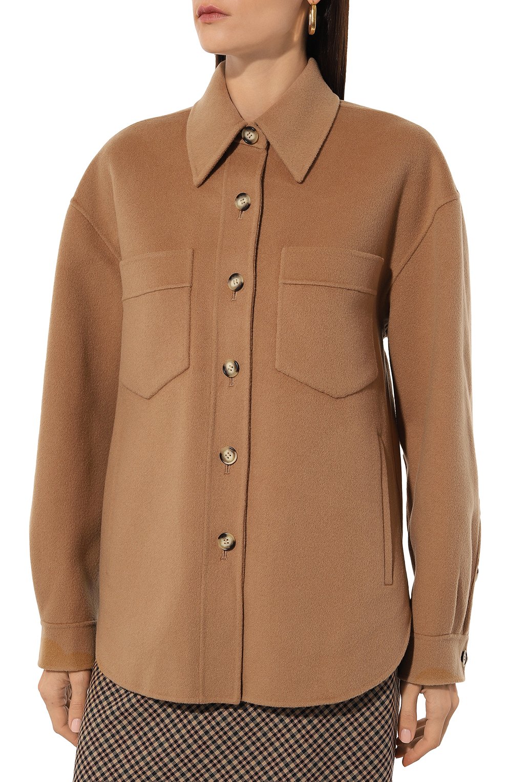 Рубашка из шерсти и шелка NANUSHKA, арт. NW24CR0W01774, фото 3