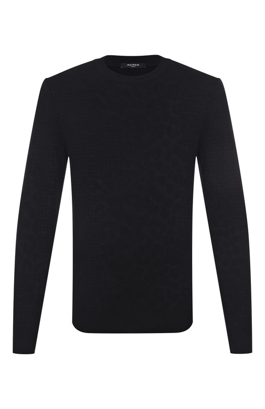 Джемпер из хлопка и вискозы Balmain FH1KD000/KI77 Чёрный FH1KD000/KI77