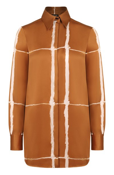 Женская атласная рубашка KITON, арт. D61435K0873G07