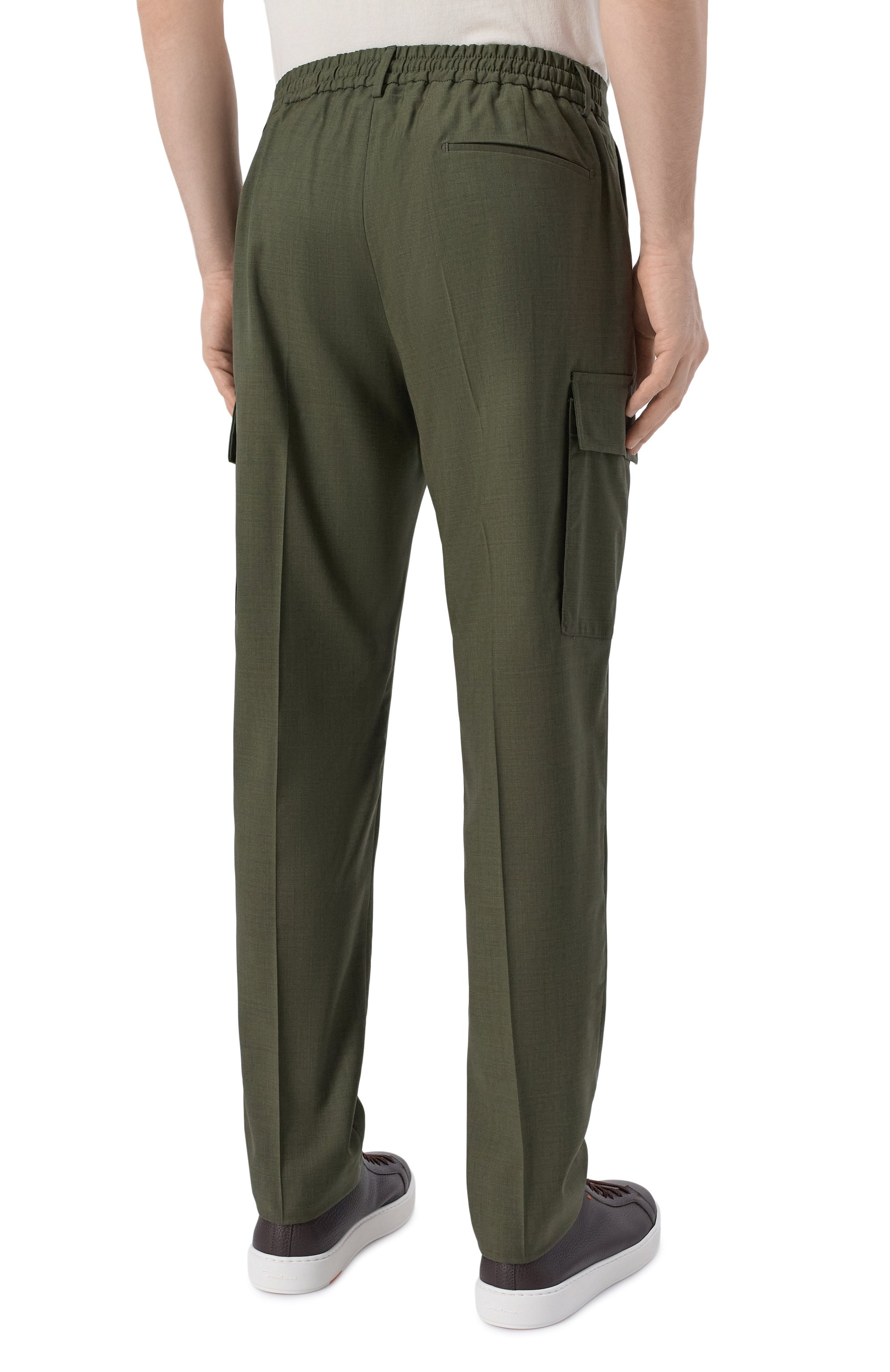 Шерстяные брюки-карго ANDREA CAMPAGNA, арт. SPIAGGIA 1P CARG0/RD1750, фото 4