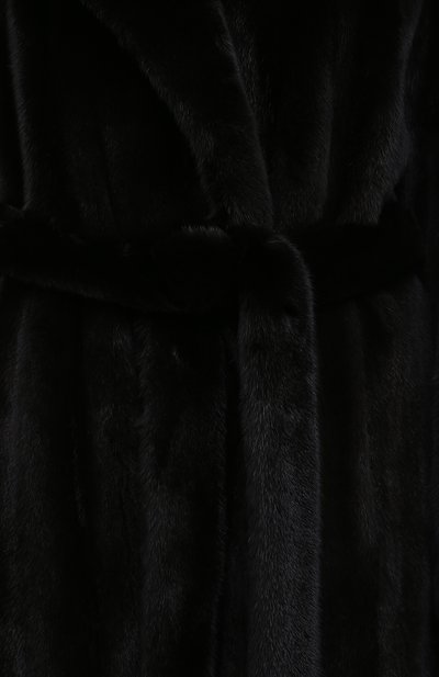 Шуба из меха норки с поясом YVES SALOMON черного цвета по цене 1165000 руб., арт. 8WYM29314VMLX, фото 5 Шуба из меха норки с поясом YVES SALOMON, арт. 8WYM29314VMLX, фото 5