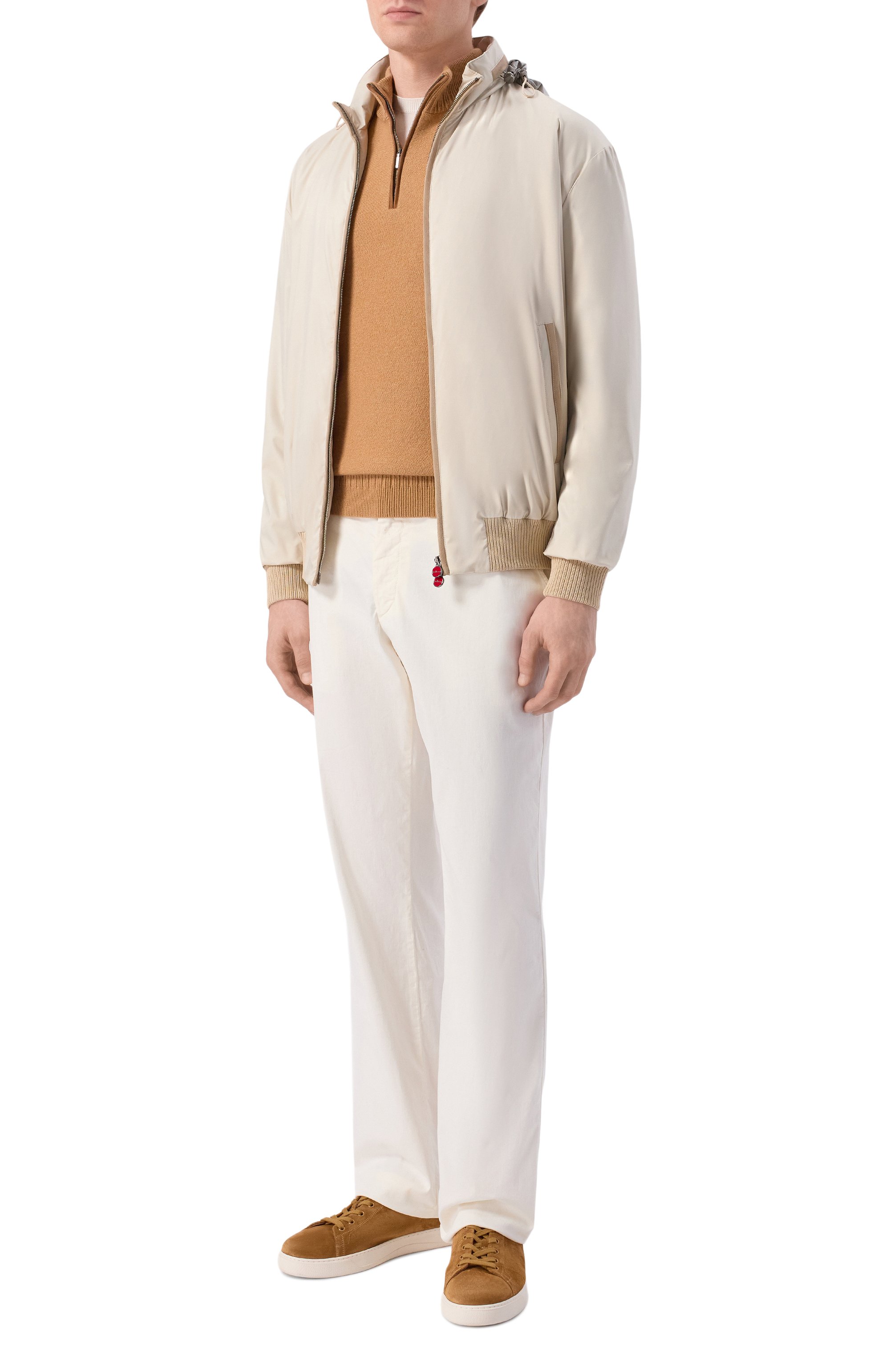 Бомбер KITON кремового цвета по цене 539500 руб., арт. UW2314V0822H, фото 2 Бомбер KITON, арт. UW2314V0822H, фото 2