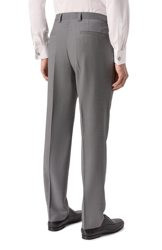 Шерстяные брюки HUGO 50555239 Серый  50555239 Фото 4