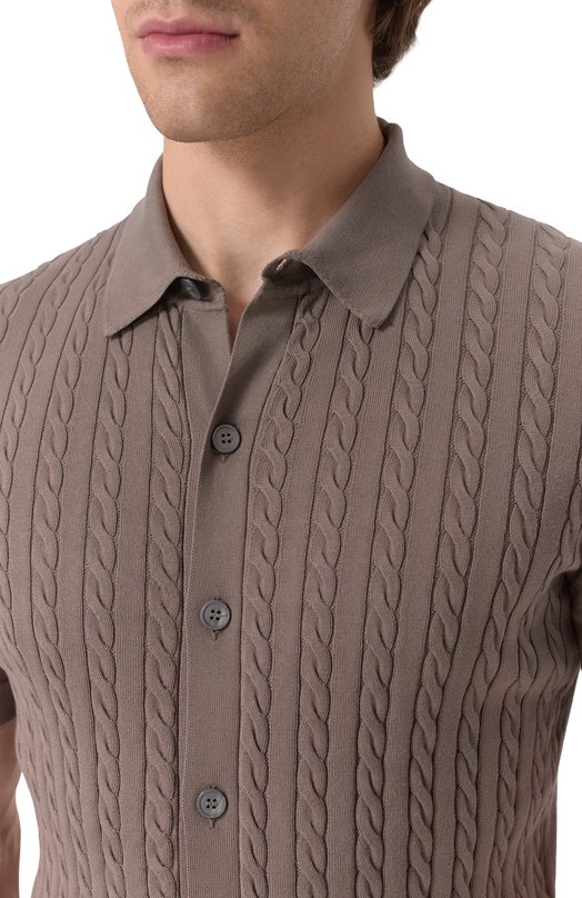Хлопковая рубашка Gran Sasso 57173/18167 Бежевый  57173/18167 Фото 5