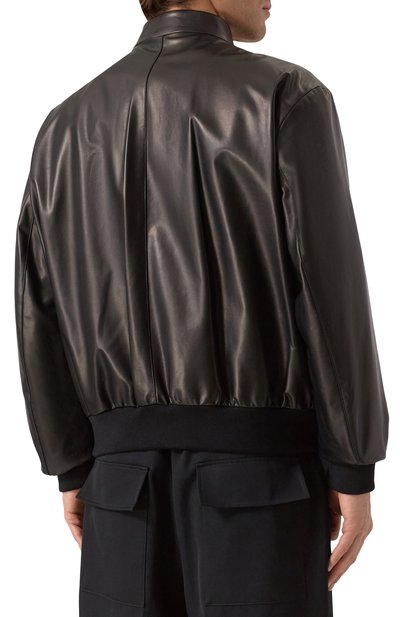 Кожаный бомбер GIORGIO ARMANI, арт. GM001942/AF19014, фото 4