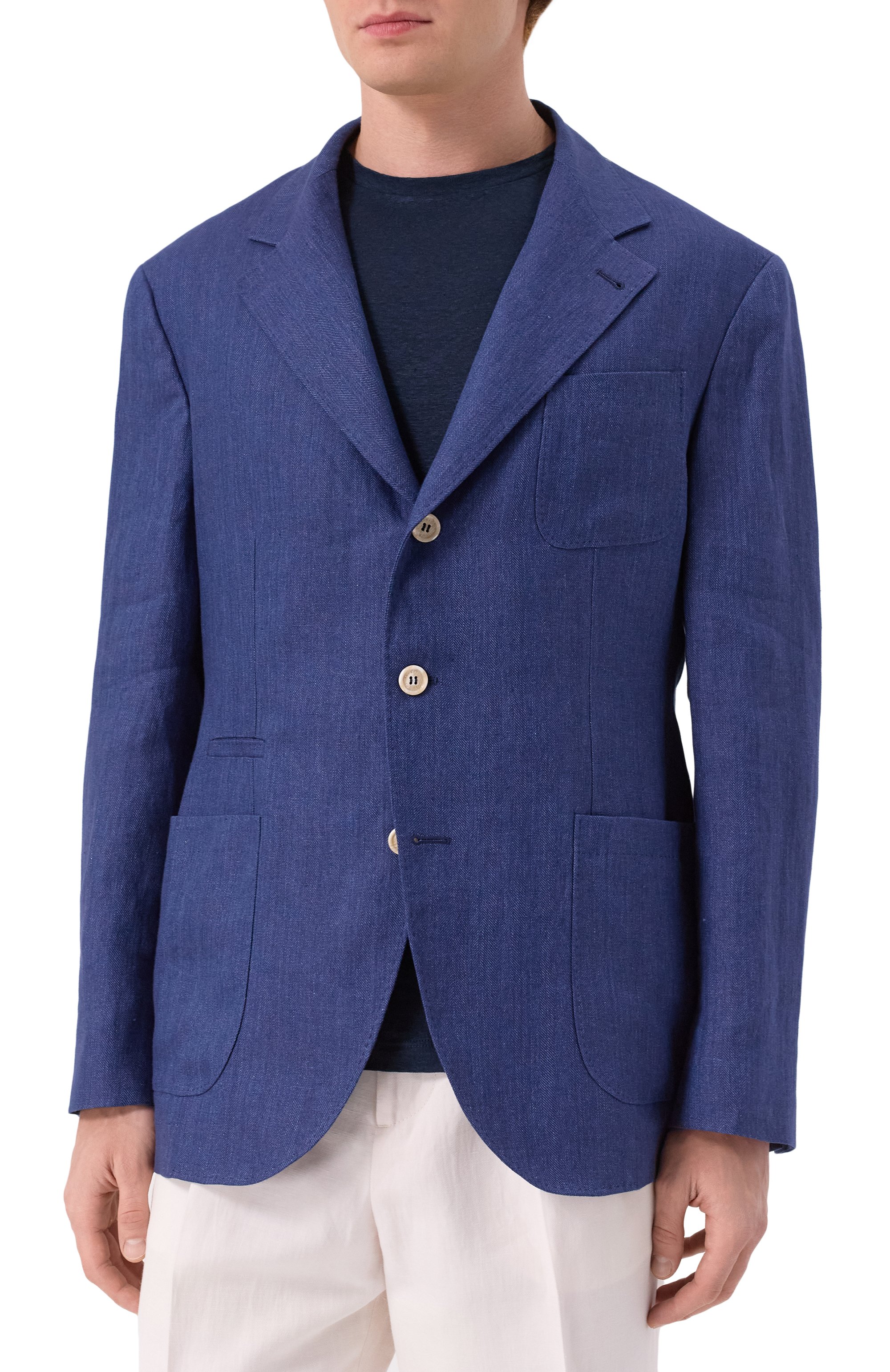 Льняной пиджак BRUNELLO CUCINELLI, арт. MB4267BND, фото 4