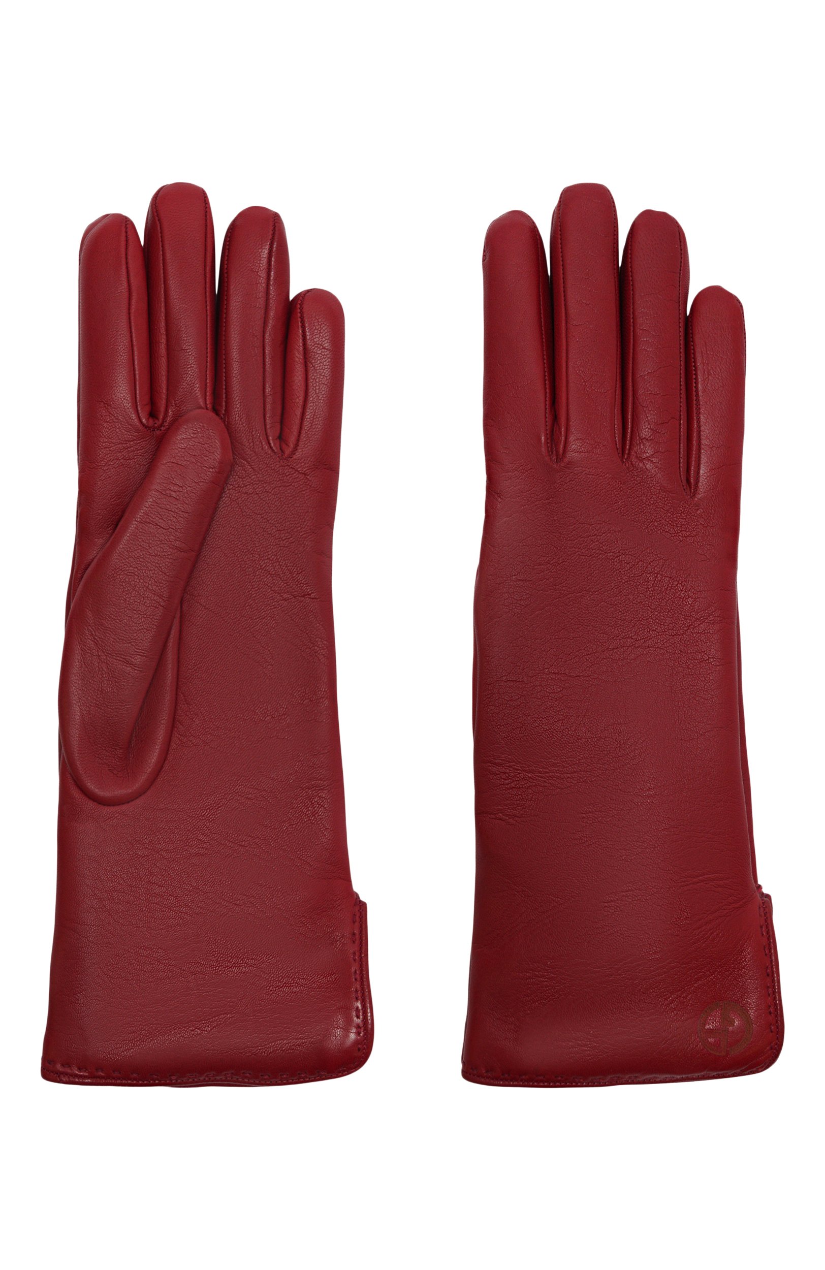 Кожаные перчатки GIORGIO ARMANI бордового цвета по цене 85100 руб., арт. GW004149/AF29216, фото 2 Кожаные перчатки GIORGIO ARMANI, арт. GW004149/AF29216, фото 2