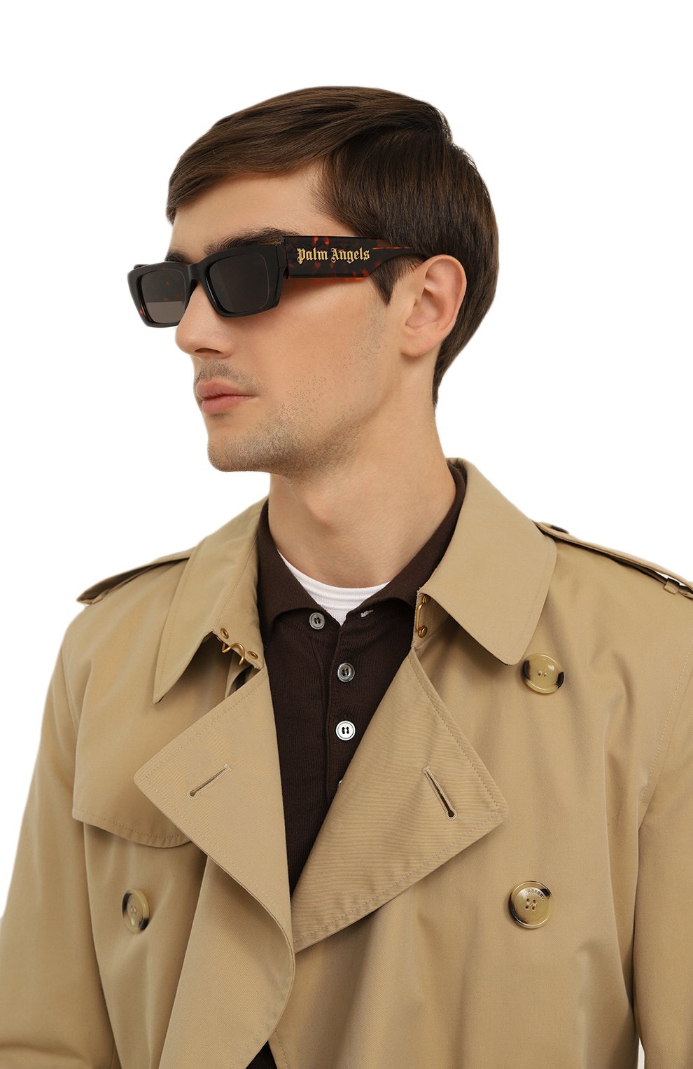 Солнцезащитные очки PALM ANGELS коричневого цвета по цене 43550 руб., арт. PALM/DARK HAVANA DARK GREY, фото 3 Солнцезащитные очки PALM ANGELS, арт. PALM/DARK HAVANA DARK GREY, фото 3