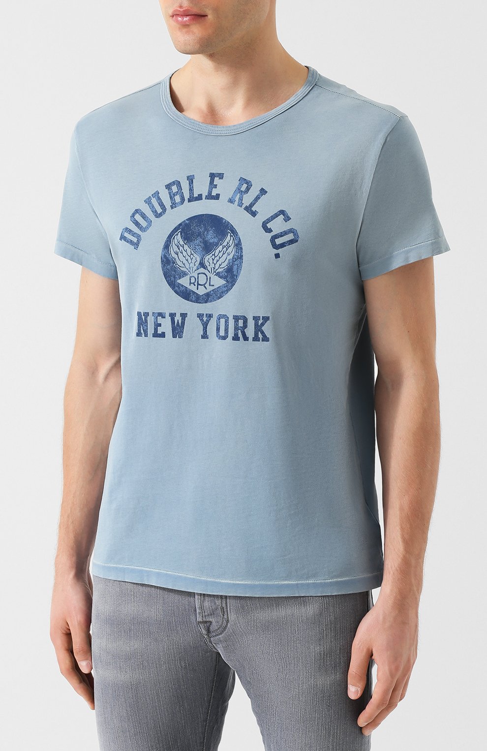Хлопковая футболка с принтом RRL, арт. 782704107, фото 3