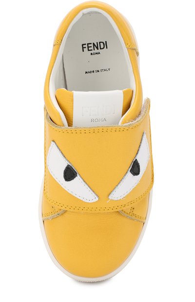 Кожаные кеды с застежками велькро FENDI, арт. JMR160/NA7/28-35, фото 4