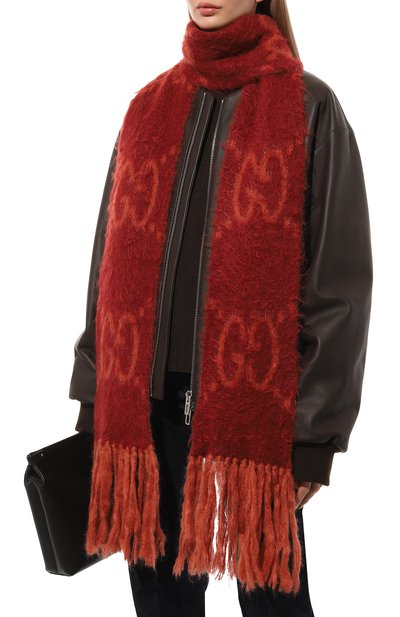 Шарф GUCCI красного цвета по цене 67680 руб., арт. 638680 3GF96, фото 2 Шарф GUCCI, арт. 638680 3GF96, фото 2