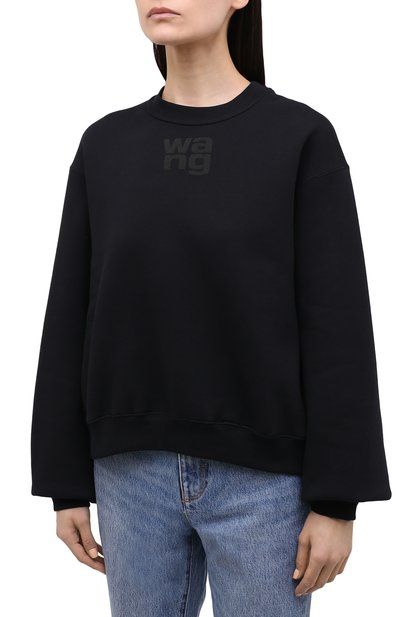 Хлопковый свитшот ALEXANDERWANG.T черного цвета по цене 26200 руб., арт. 4CC3211285, фото 3 Хлопковый свитшот ALEXANDERWANG.T, арт. 4CC3211285, фото 3