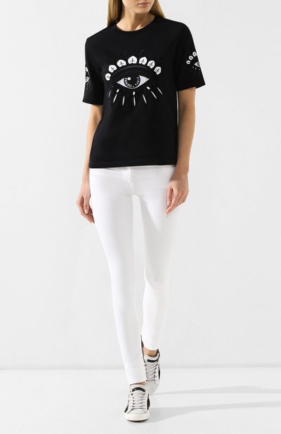 Джинсы-скинни KENZO белого цвета по цене 31950 руб., арт. 2PA2706EL, фото 2 Джинсы-скинни KENZO, арт. 2PA2706EL, фото 2