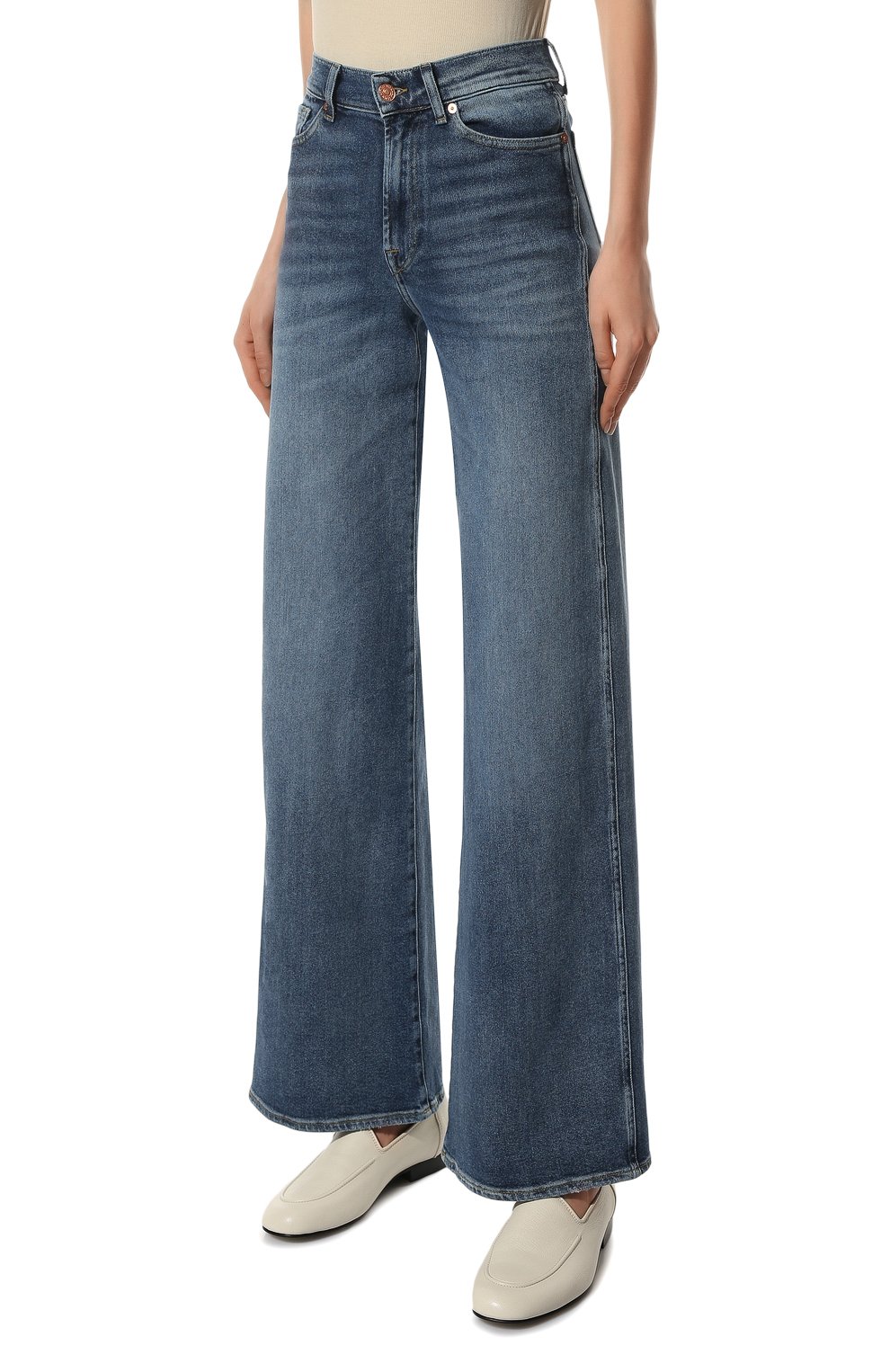 Джинсы 7 FOR ALL MANKIND голубого цвета по цене 25050 руб., арт. JSP01200LV, фото 3 Джинсы 7 FOR ALL MANKIND, арт. JSP01200LV, фото 3