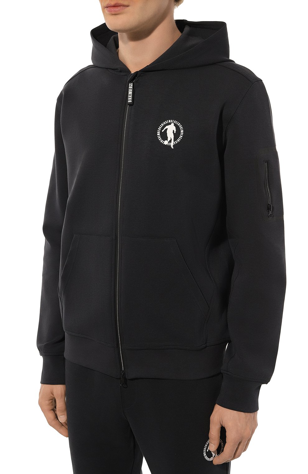 Хлопковая толстовка DIRK BIKKEMBERGS темно-синего цвета по цене 14050 руб., арт. PBMF0436, фото 3 Хлопковая толстовка DIRK BIKKEMBERGS, арт. PBMF0436, фото 3