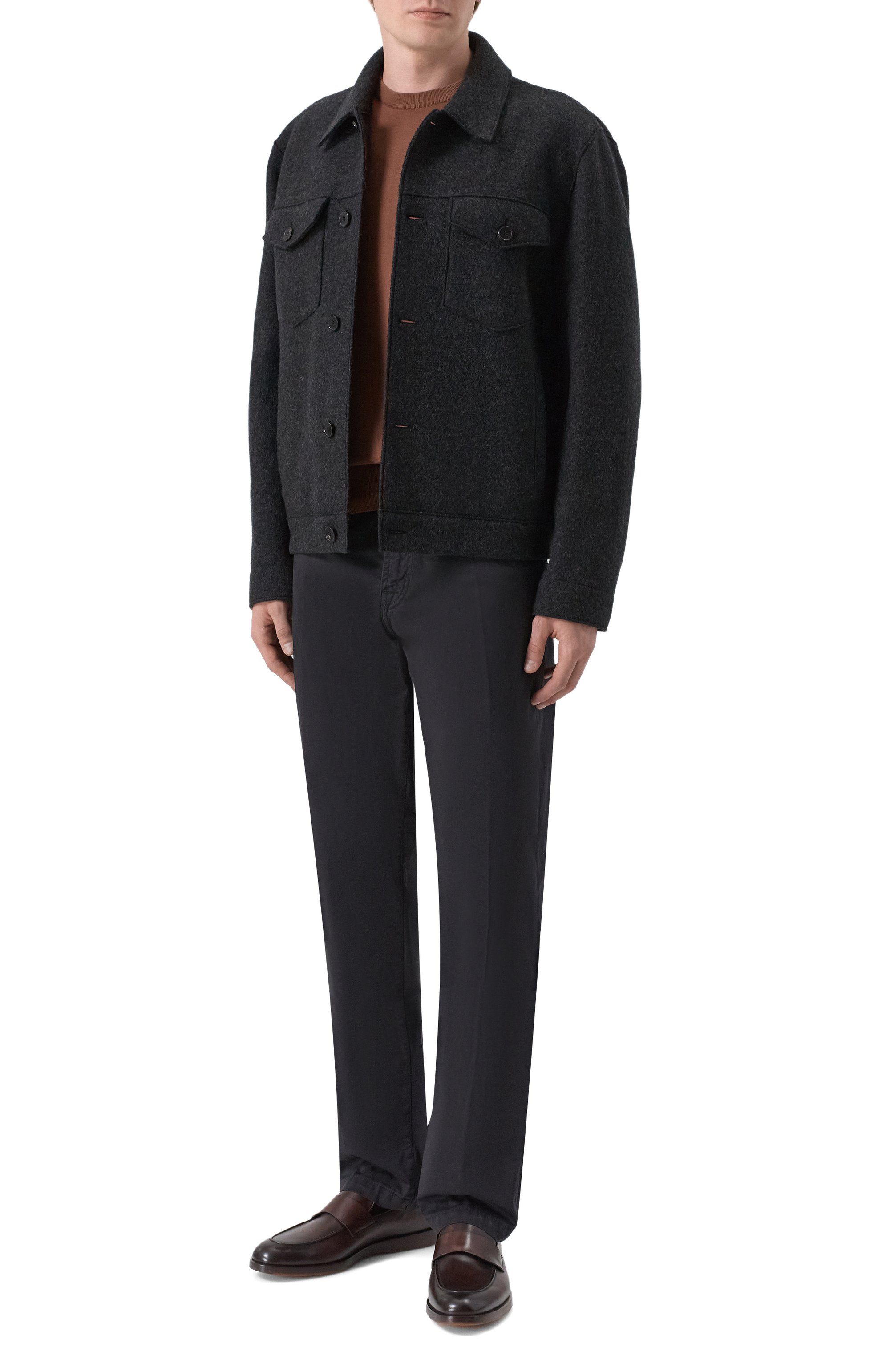 Кожаные лоферы BARRETT темно-коричневого цвета по цене 69950 руб., арт. 261U041.3/C0RSAR0, фото 2 Кожаные лоферы BARRETT, арт. 261U041.3/C0RSAR0, фото 2