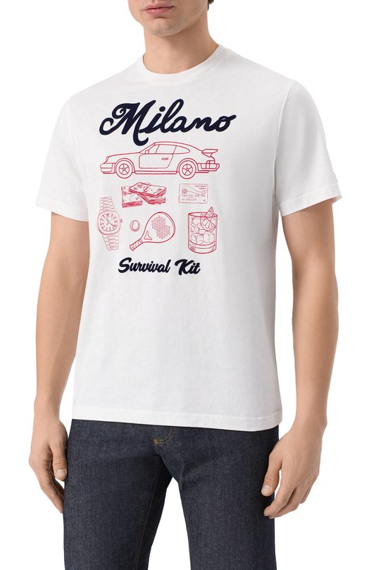 Хлопковая футболка MC2 Saint Barth ARN0001-00650I/ARN0TT Белый  ARN0001-00650I/ARN0TT Фото 3