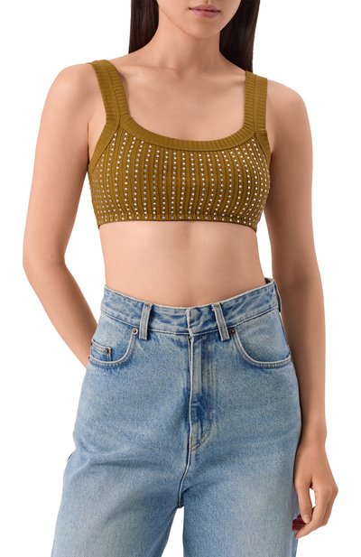 Топ с отделкой стразами THE ATTICO, арт. 251WCL00006/JJJ051TR, фото 3