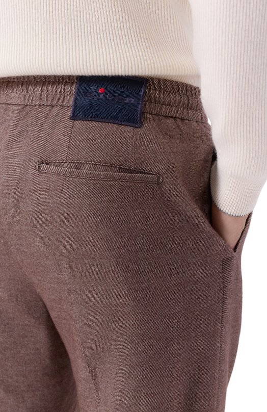 Брюки из хлопка и шерсти Kiton UPLACRK0131H01 Коричневый  UPLACRK0131H01 Фото 5