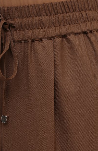 Шерстяные брюки KITON коричневого цвета по цене 185500 руб., арт. D37102K01X48, фото 5 Шерстяные брюки KITON, арт. D37102K01X48, фото 5