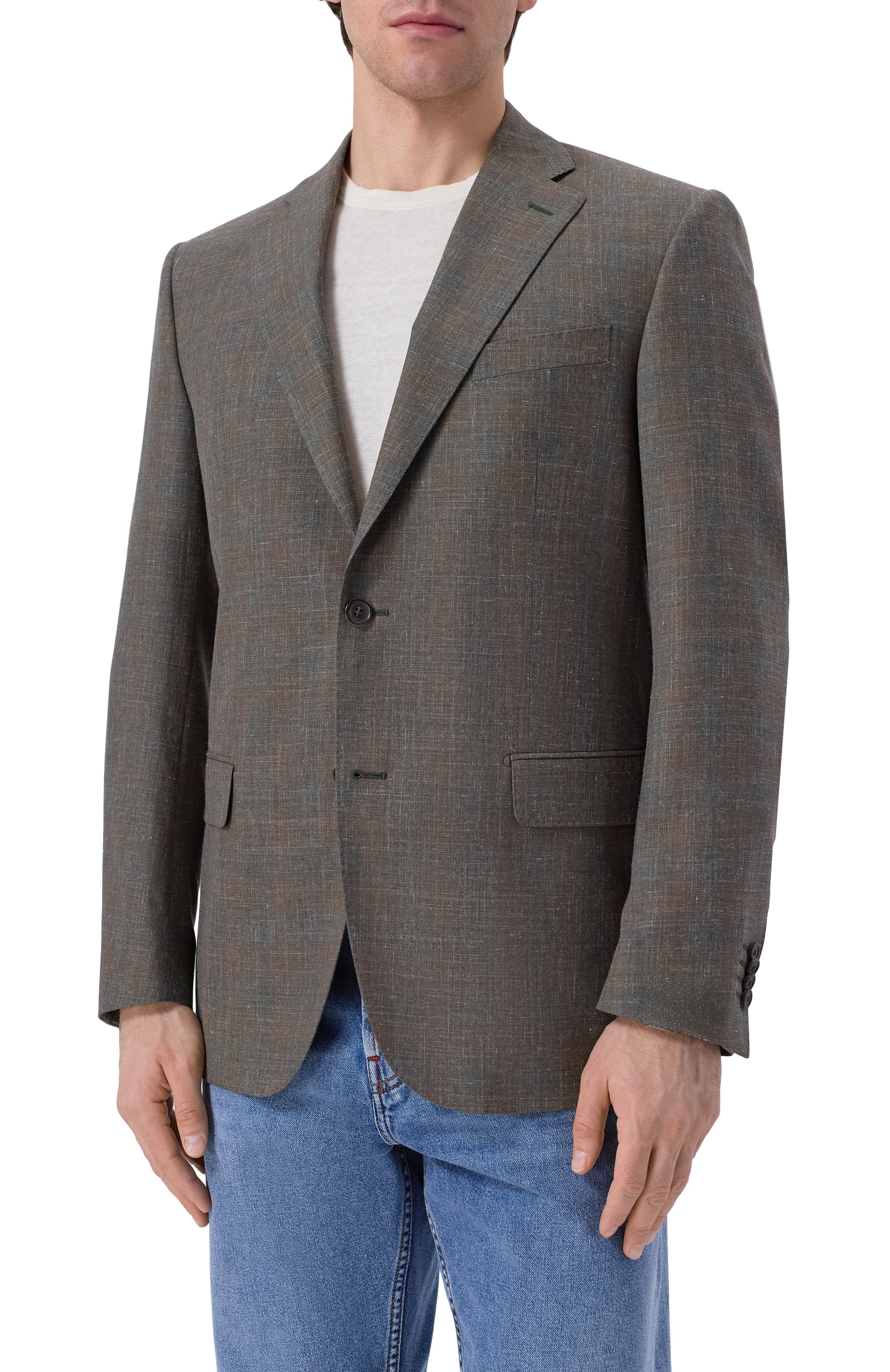 Пидж ак из шерсти и льна CORNELIANI, арт. 276008/2716311, фото 3