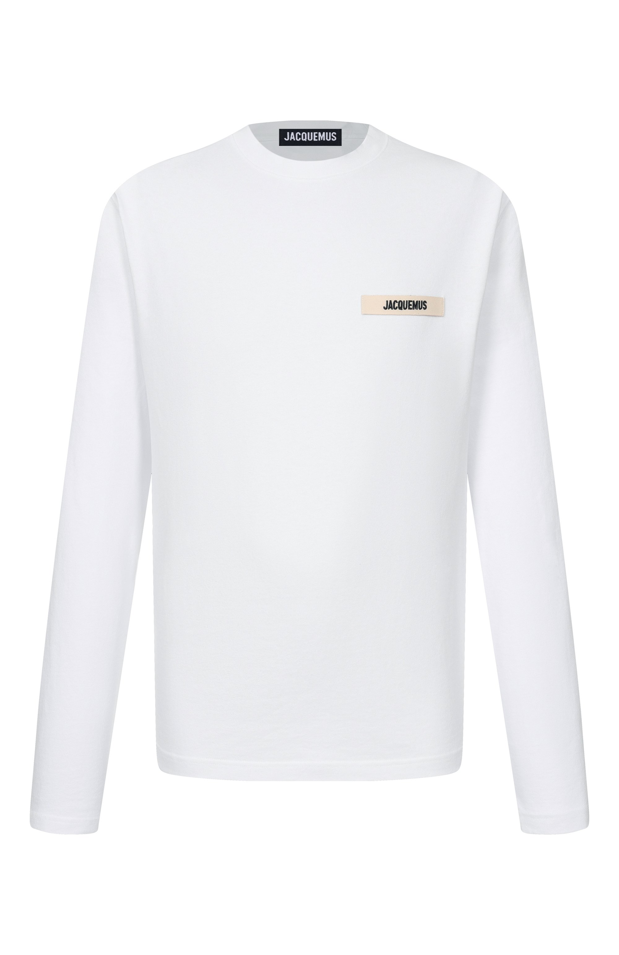 Хлопковый лонгслив JACQUEMUS белого цвета по цене 27800 руб., арт. 25HTSM00570/AJ00226, фото 1 Хлопковый лонгслив JACQUEMUS, арт. 25HTSM00570/AJ00226, фото 1