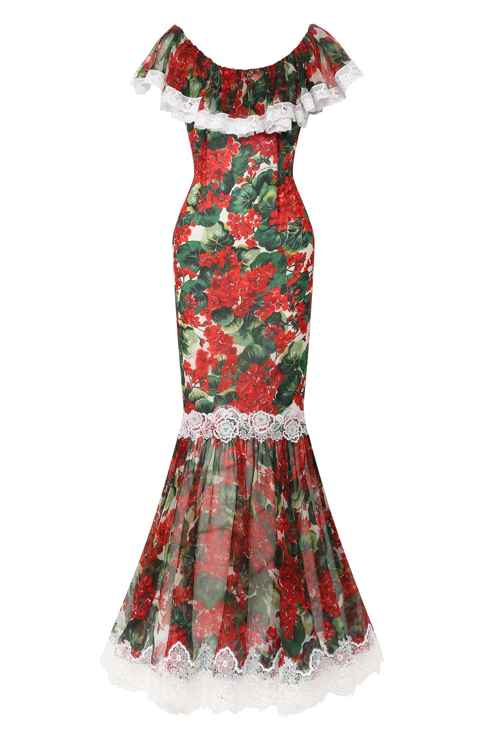 Платье-макси DOLCE & GABBANA красного цвета по цене 621000 руб., арт. F6C7YT/FSAYB, фото 1 Платье-макси DOLCE & GABBANA, арт. F6C7YT/FSAYB, фото 1