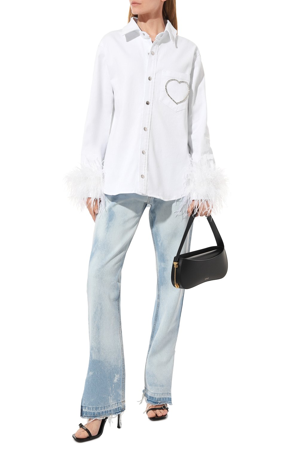 Рубашка с отделкой перьями ALINE, арт. AL071101-2, фото 2