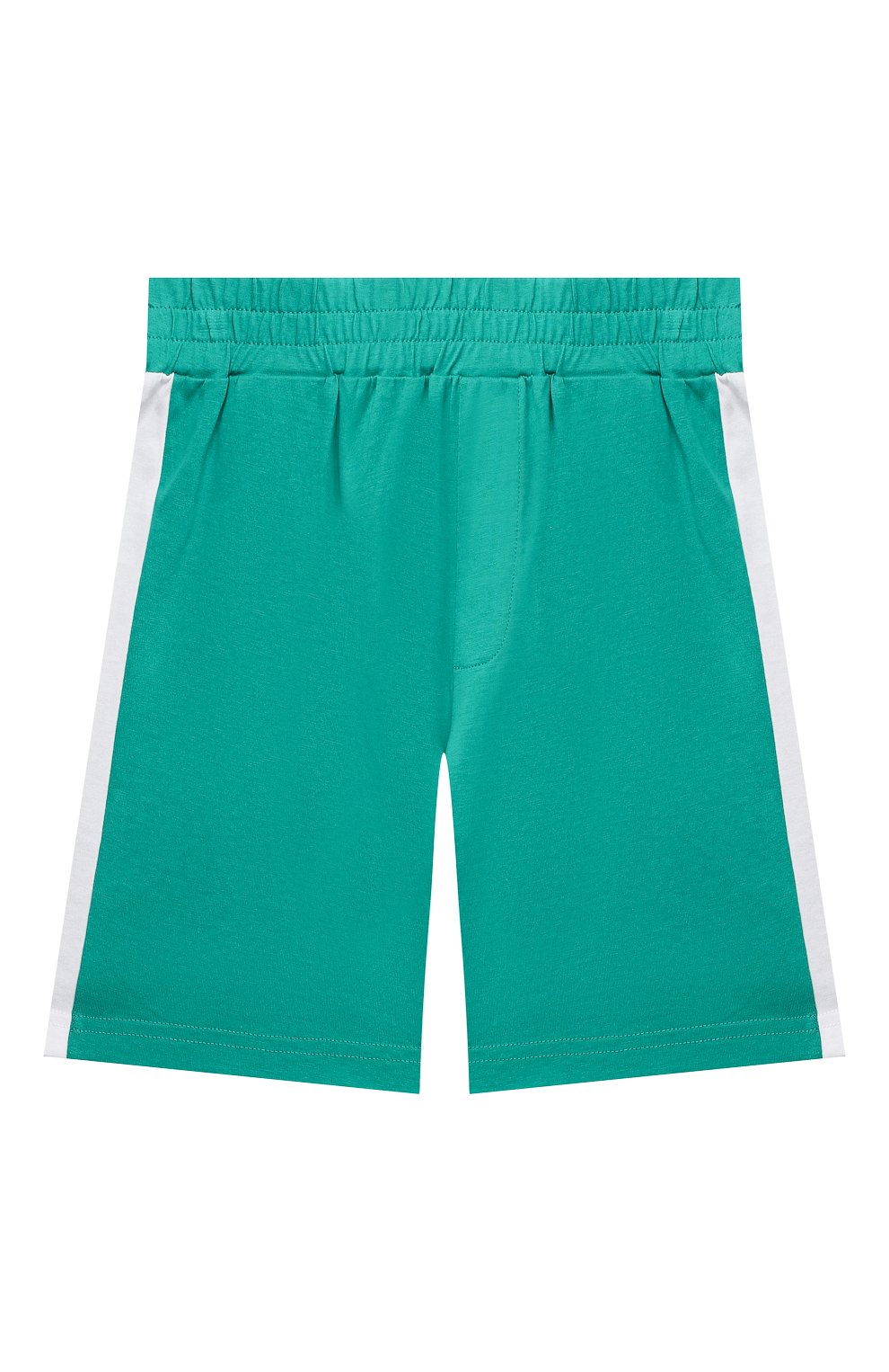 Комплект из футболки и шорт MONCLER зеленого цвета по цене 21800 руб., арт. G1-954-8M747-20-83907/8-10A, фото 4 Комплект из футболки и шорт MONCLER, арт. G1-954-8M747-20-83907/8-10A, фото 4