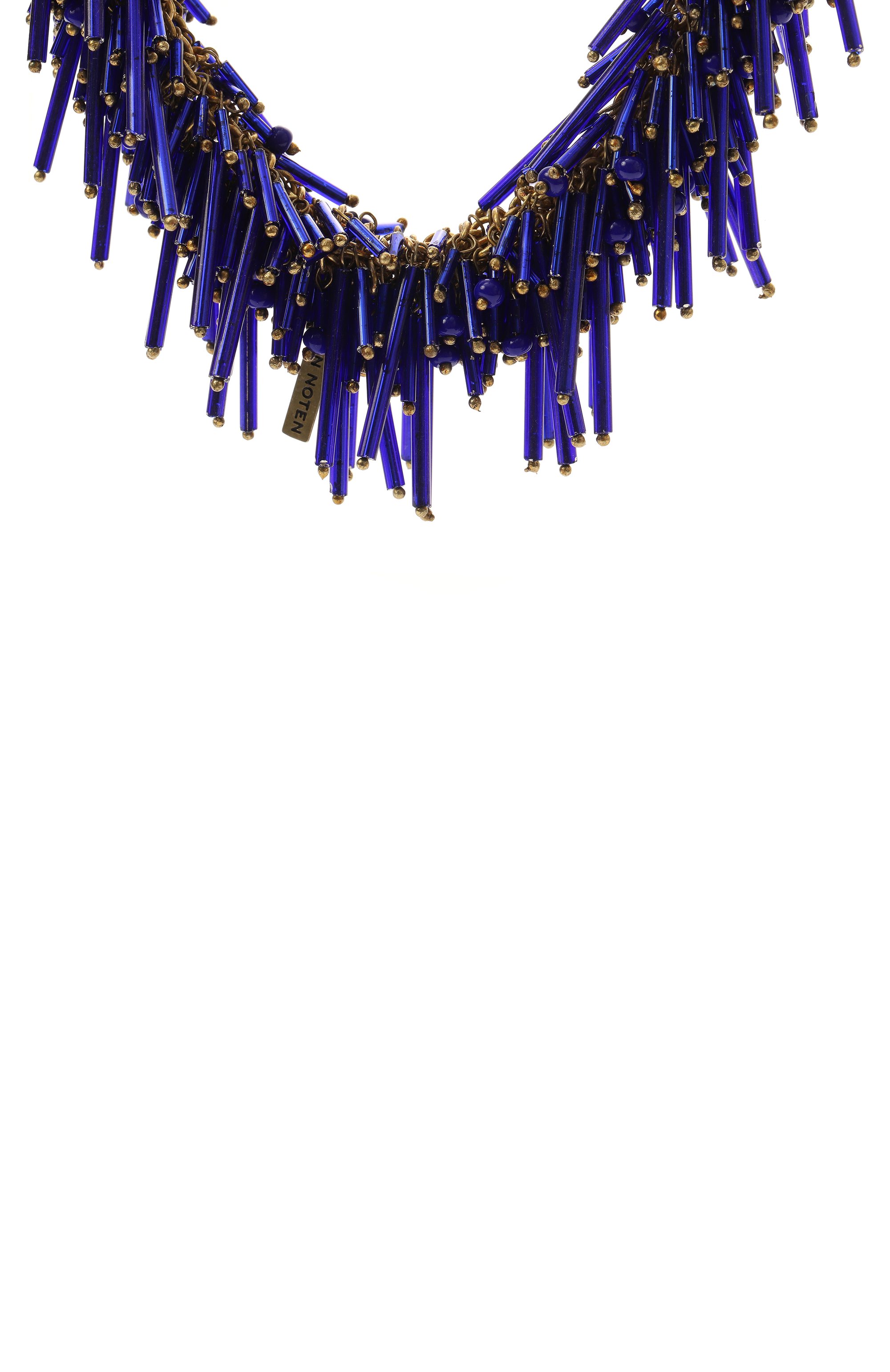 Колье DRIES VAN NOTEN синего цвета по цене 79150 руб., арт. 242-018233-052/G0LD, фото 4 Колье DRIES VAN NOTEN, арт. 242-018233-052/G0LD, фото 4