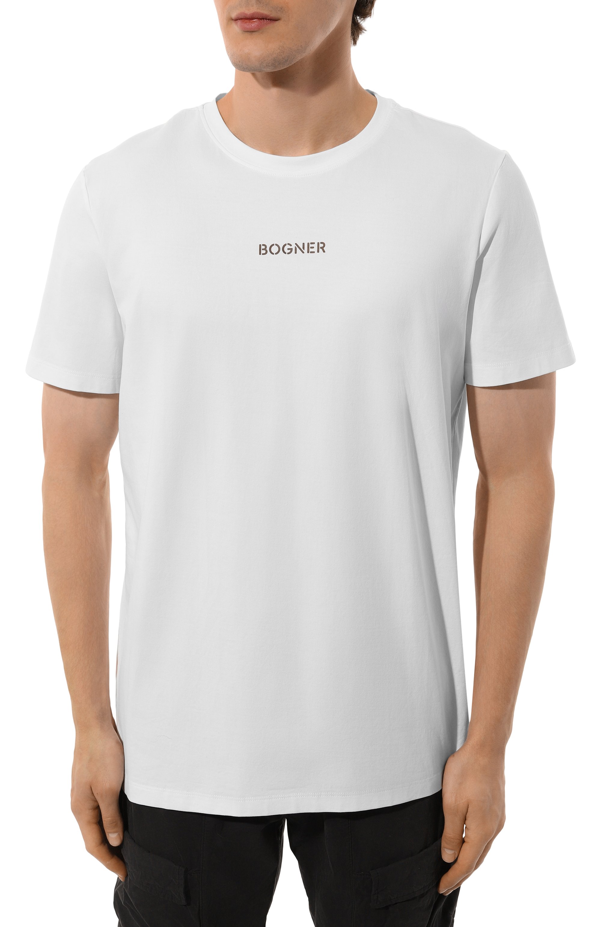 Хлопковая футболка BOGNER белого цвета по цене 11600 руб., арт. 58446604, фото 3 Хлопковая футболка BOGNER, арт. 58446604, фото 3