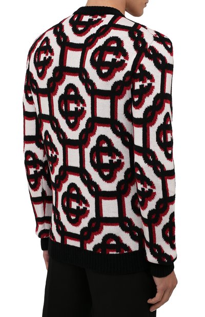 Шерстяной свитер CASABLANCA, арт. MF21-KW-097 0FF WHITE, фото 4