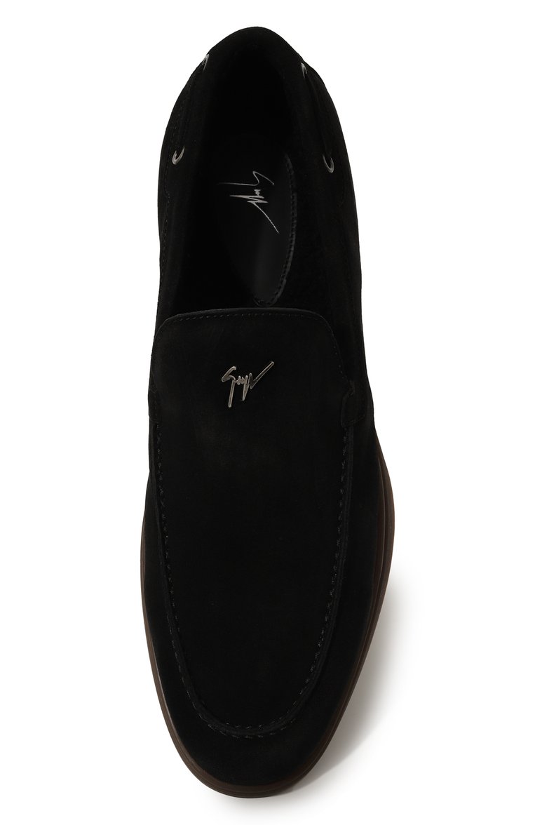 Мужские замшевые лоферы maui GIUSEPPE ZANOTTI DESIGN черного цвета, арт. IU40027 | Фото 6 (Материал утеплителя: Натуральный мех; Материал сплава: Проставлено; Нос: Не проставлено; Материал внешний: Натуральная кожа, Замша; Стили: Кэжуэл)