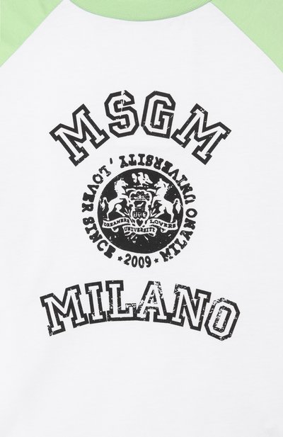 Хлопковая футболка MSGM KIDS, арт. S6MSJBTH060, фото 3