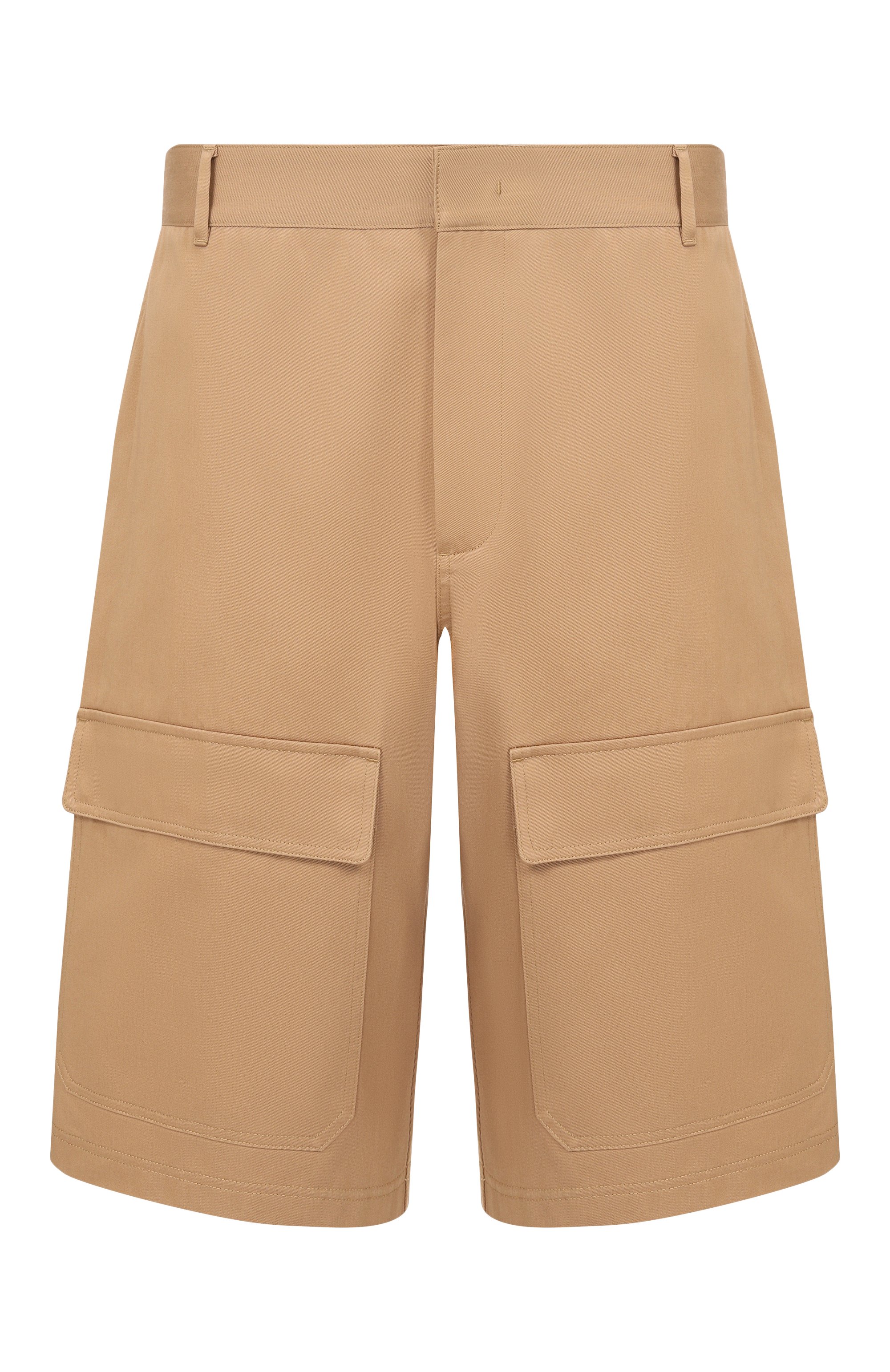 Хлопковые шорты MSGM бежевого цвета по цене 39050 руб., арт. 4040MB03/267104, фото 1 Хлопковые шорты MSGM, арт. 4040MB03/267104, фото 1