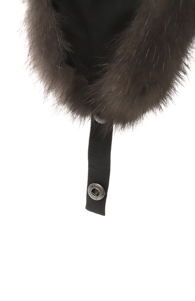 Шапка-ушанка modern с мехом соболя BLACK SABLE, арт. BS-MHMP-EB, фото 3