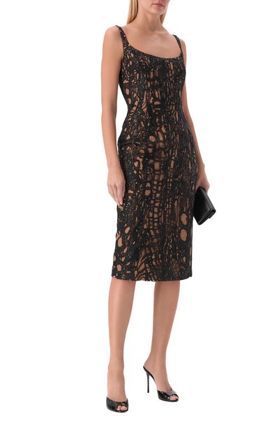 Платье с отделкой пайетками ELIE SAAB черного цвета по цене 599500 руб., арт. D1329NP26/YA067, фото 2 Платье с отделкой пайетками ELIE SAAB, арт. D1329NP26/YA067, фото 2