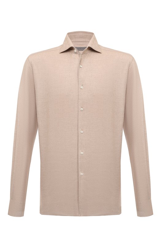 Хлопковая рубашка Corneliani 94P156-9411629 Бежевый 94P156-9411629
