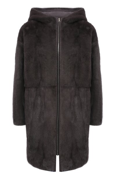 Шуба из норки и козлика YVES SALOMON, арт. 21WYM02993VIRV, фото 1