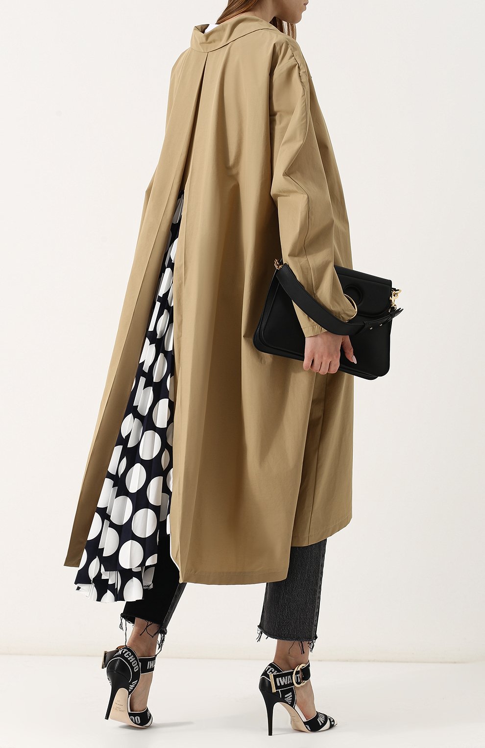 Пальто асимметричного кроя с плиссированной вставкой A.W.A.K.E. MODE, арт. SS18.C04, фото 2