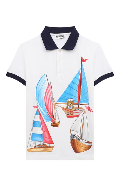 Хлопковое поло MOSCHINO, арт. HMM03Y/LFA01/10-14, фото 1